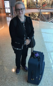 Linda on way to airport