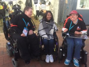 Hanneke and Vera (NED) chatting with Nina from Thailand