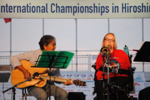 Ame with Ando on guitar