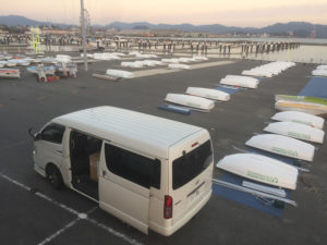 Boat storage area at Kanon Marina