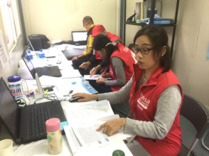 Regatta office personnel hard at work