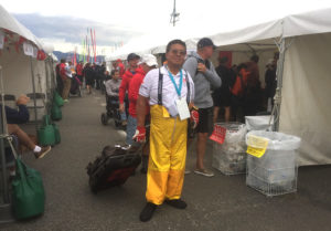 A crowded Teams Tent Lane